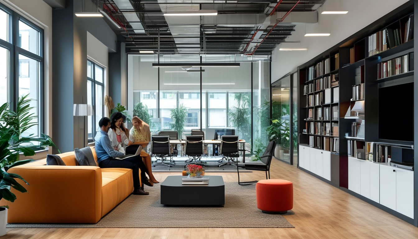 Stone Paper Services publishing team collaborating in a modern office